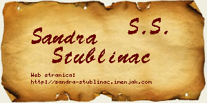 Sandra Stublinac vizit kartica
